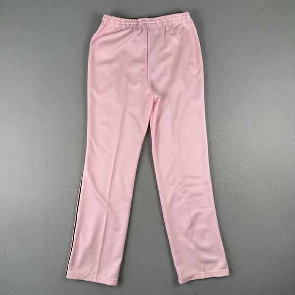 Vtg 80s Adidas Track Pants Large Pink Straight Leg Draw String Elastic Waist‎ - Picture 15 of 16